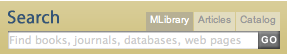Search box in MLibrary Find Bar