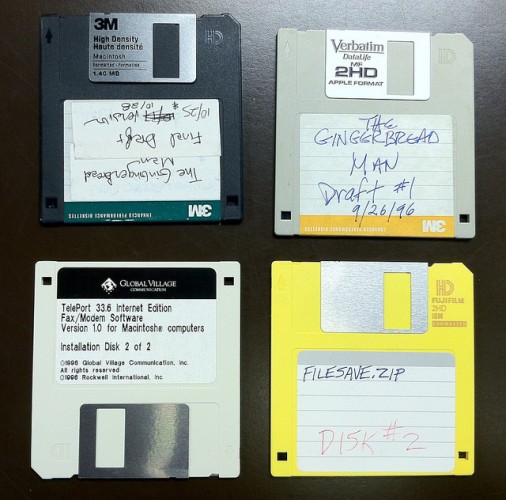 A picture of 3.5 floppy disks from the Robert Altman collection 