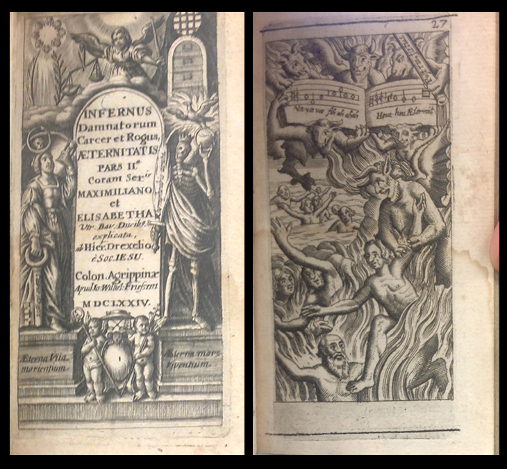 images from Infernus damnatorum carcer et rogus aeternitatis. Pars II. Cologne: Jo. Wilhel. Friessem, 1674