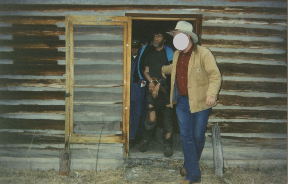 Kaczynski’s arrest on April 3, 1996 at his cabin in Lincoln, Montana