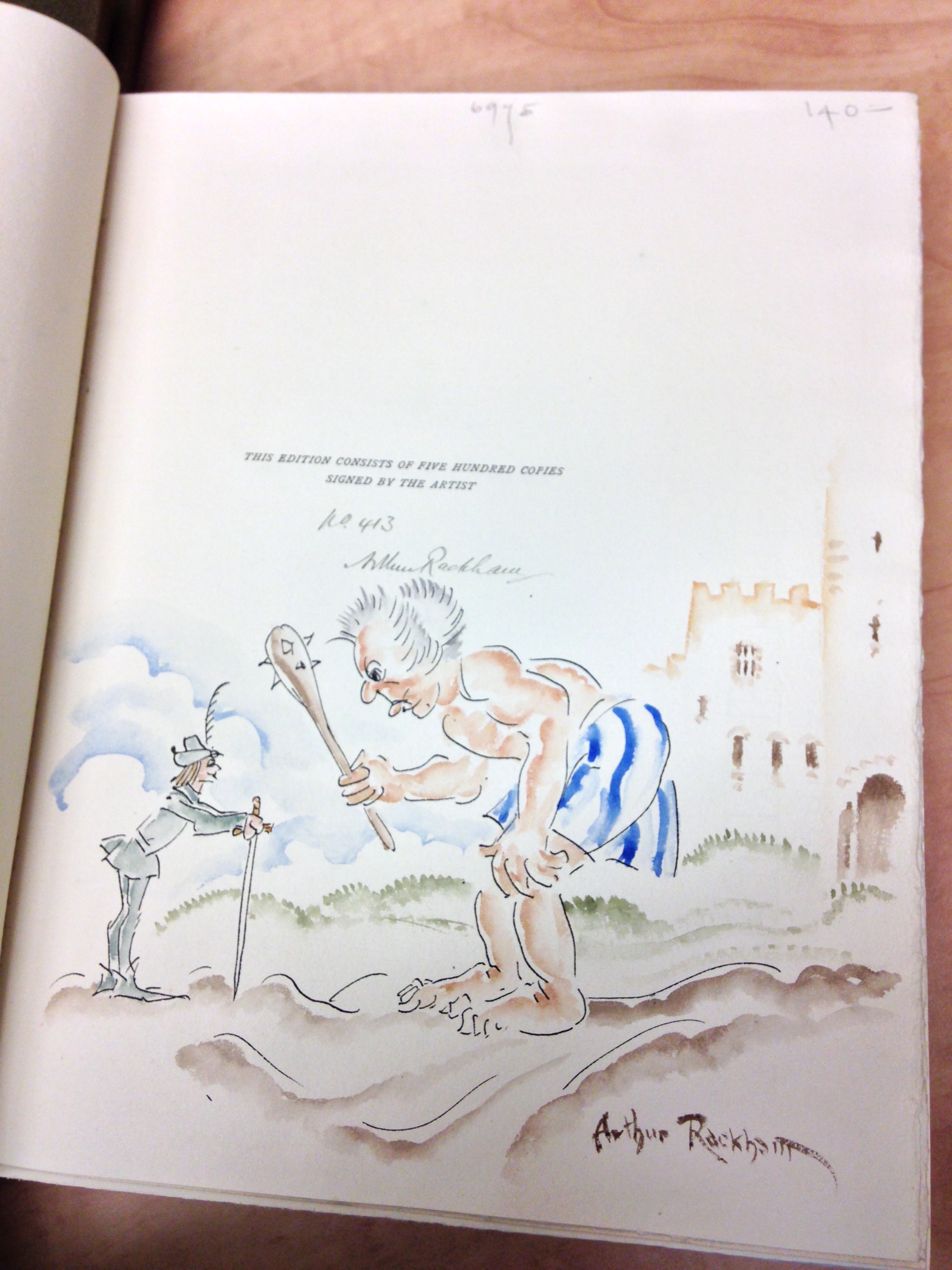 Jack and the Giant illustration by Rackham