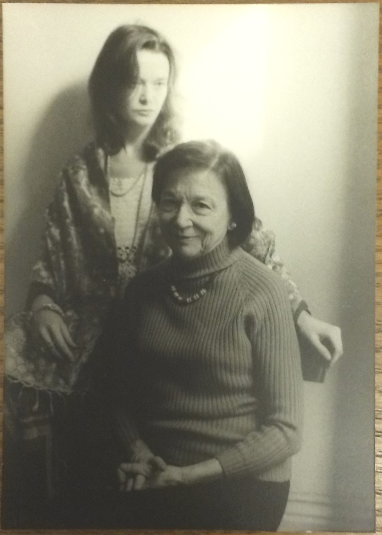 Formal photograph of Anne Waldman and her mother