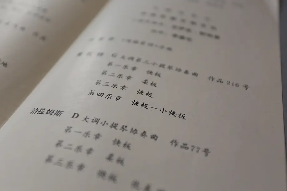 Inside page of a an event program, written in Chinese characters.