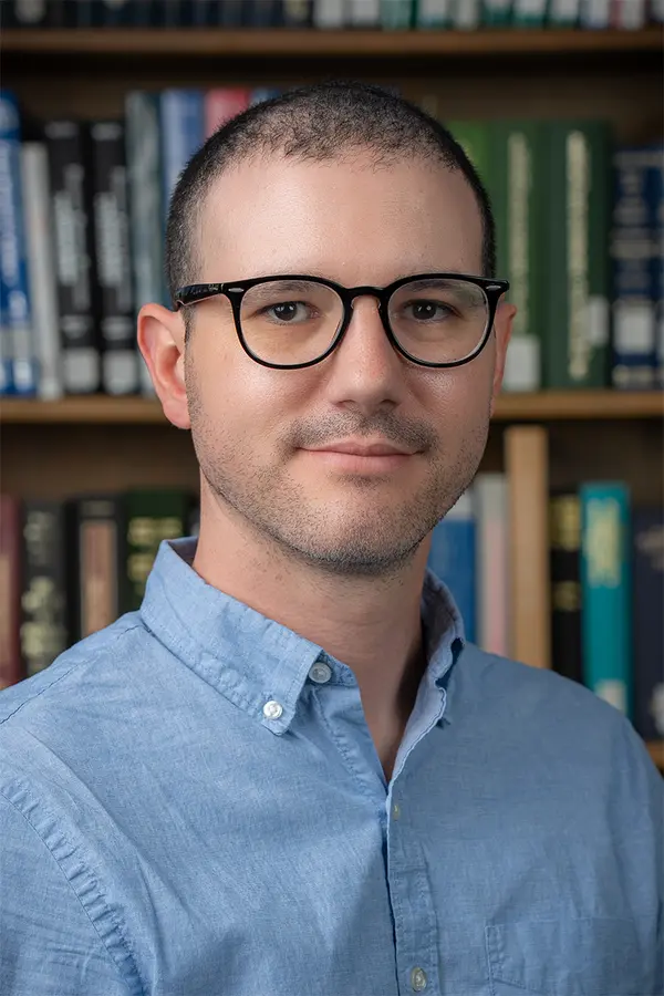 Michael Diaz at the Hatcher Reference Reading Room, University of Michigan Library.