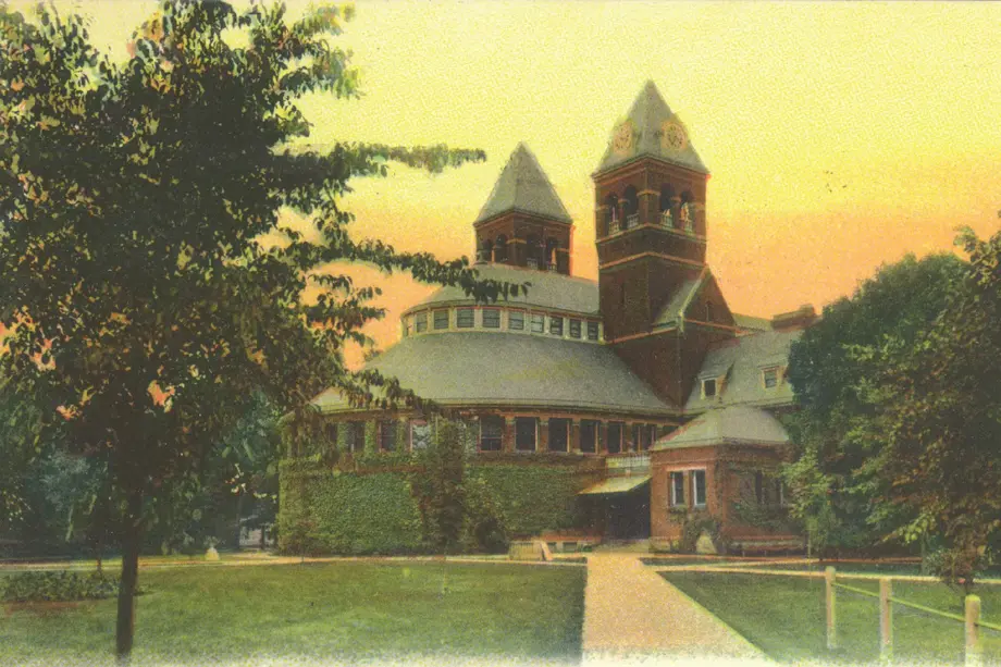 building with two towers