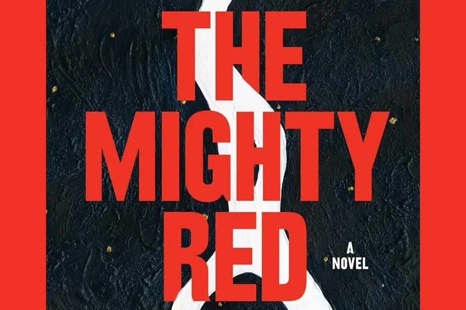 The Mighty Red book cover with red text.