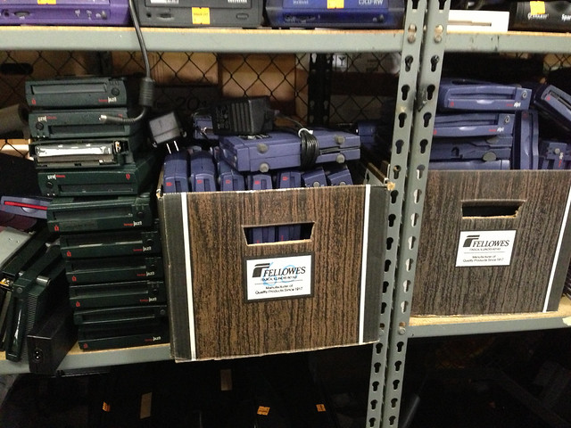 Boxes of sad Zip disk readers 