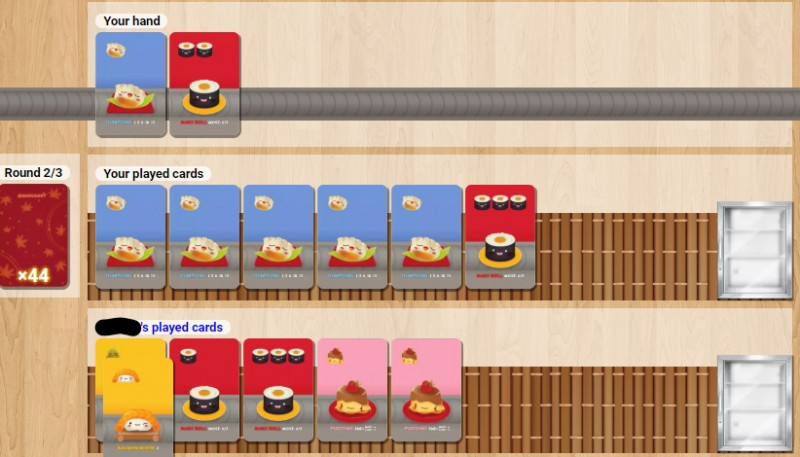 Sushi Go interface