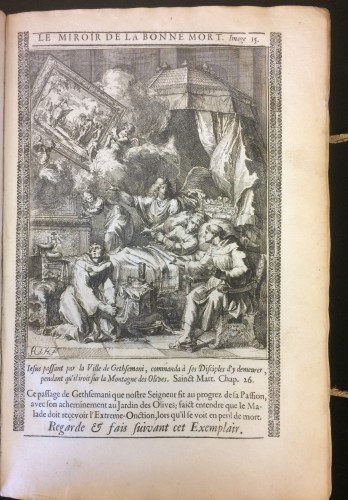 Engraving and woodcuts.  David de la Vigne (ca. 1614-1684). Miroir de la bonne mort: tiré de la passion, et de la mort de notre Sauveur (Antwerp: 1665)