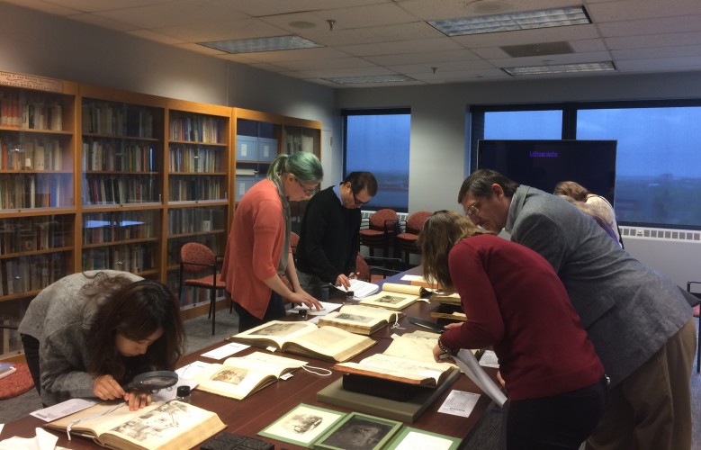 Participants in the workshop, "Identifying Early Illustration Processes in Rare Books - An Introduction". 