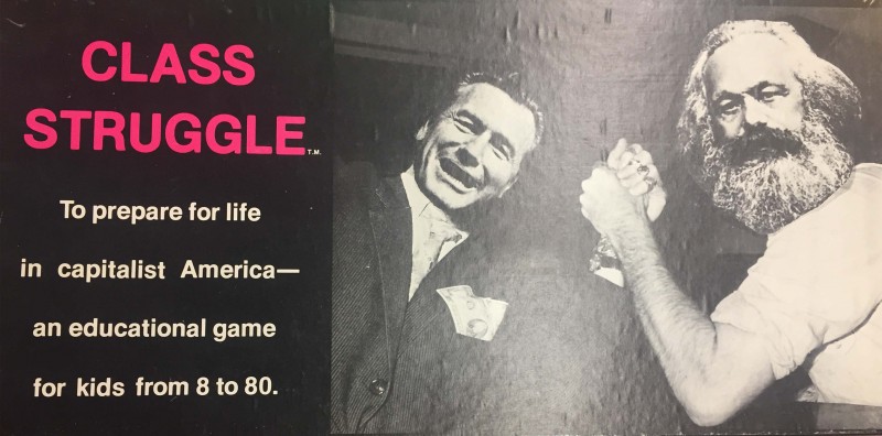 front of box for game Glass Struggle--"to prepare for life in capitalist America--an educational game"