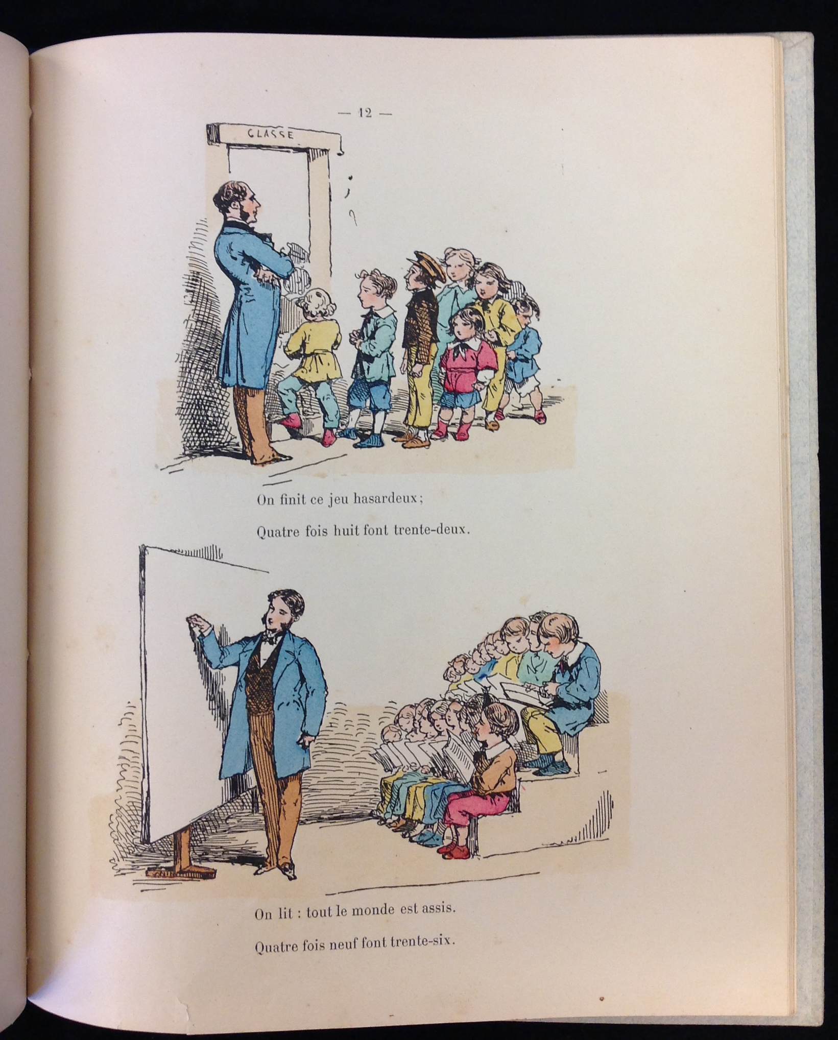 Illutration from Le Calcul Amusant. La table de Pythagore servie aux petits enfants. Paris: Librairie Hachette et Cie. Boulevard Saint-Germain, 79, ca. 1862