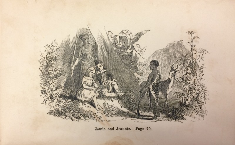 Illustration of Jamie and Jeannie from A new flower for children.