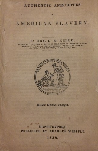 Cover page of Authentic anecdotes of American slavery.