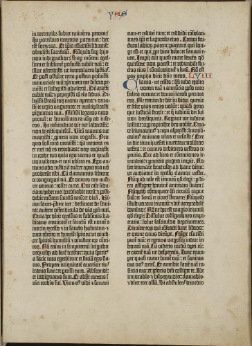 Leaf from the Gutenberg Bible showing a portion of the book Isaiah