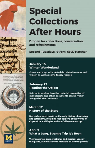 poster for winter term After Hours events