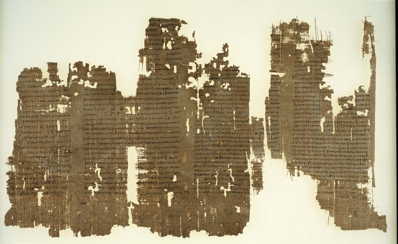 Astrological Treatise. p. Mich. inv. 1. Karanis, Egypt; In Greek; 2nd c. AD. Columns 1-4. Papyrus; overall size of fragments 1-10 (col. I-XV) is ca. 23.8 x 140 cm.