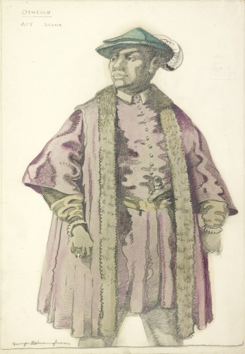 Costume design for Othello by George Sherinham, ca. 1930 (Ellen van Volkenburg & Maurice Browne Papers, 1772-1983)