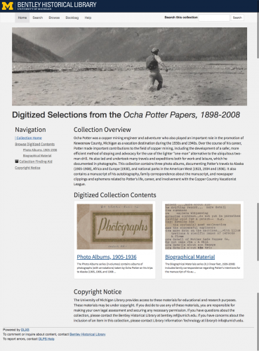 Collection image of Digitized Selections from the Ocha Potter Papers, 1898-2008