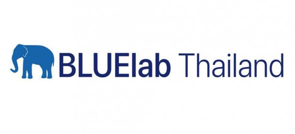 blue elephant next to words Bluelab Thailand