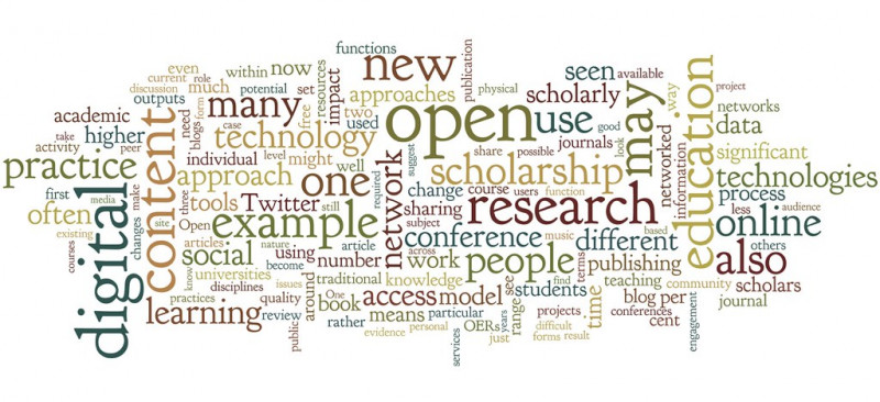 Image of word map of important words in the project