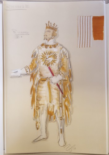 Costume design for King Richard II - in armor