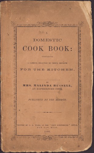 Cover of A Domestic Cook Book. 