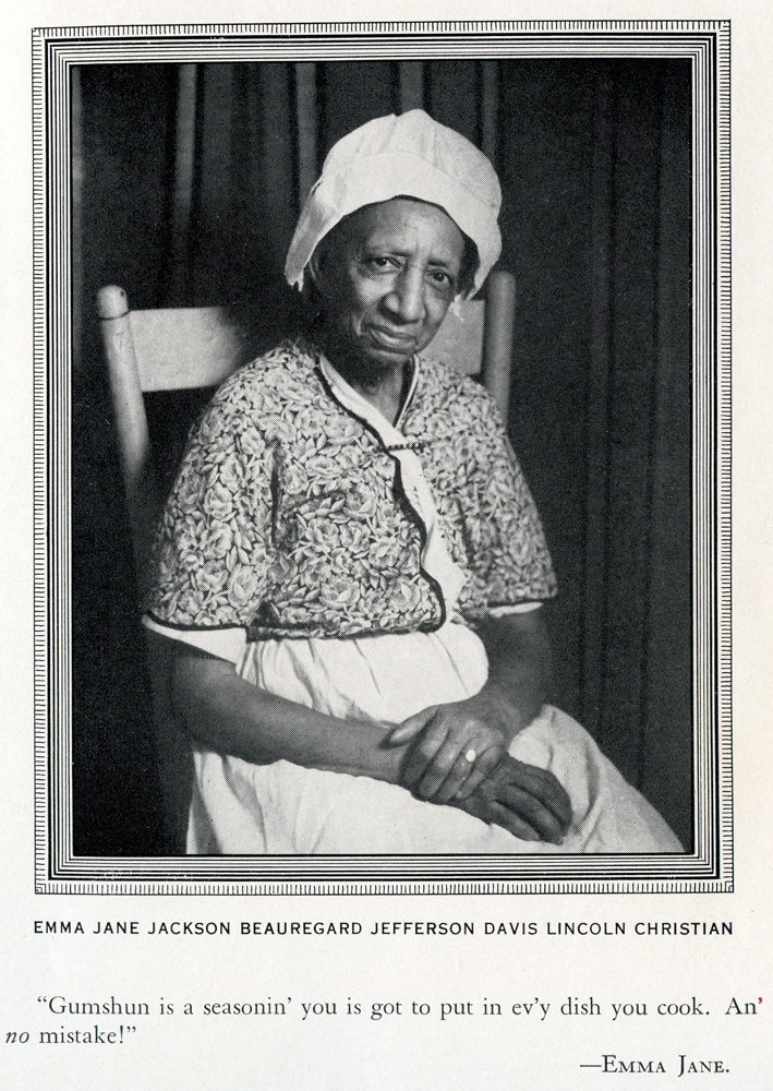 Black and white photograph of an African-American woman cook 