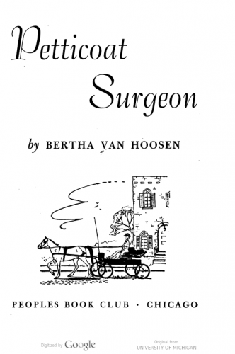 Inside cover of "Petticoat Surgeon"