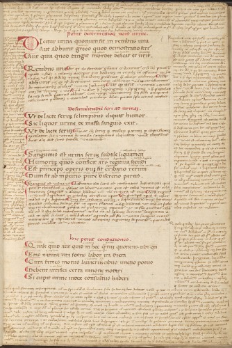 Gilles de Corbeil (ca. 1140–ca. 1224) De urinis (Com. Gentile da Foligno [d. 1348]) Italy; 14th c. Manuscript codex on paper; 303 x 205 mm Mich. Ms. 204 The Le Roy Crummer Collection