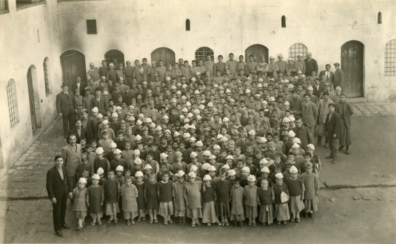 Orphanage for Armenian boys. January 5, 1920. Aintab, Cilicia. Photograph by George R. Swain