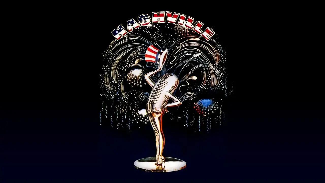 Nashville, and a microphone with arms tipping an Uncle Sam top hat.