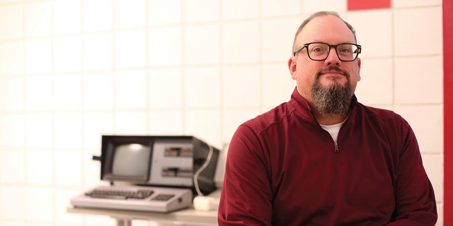 Photo of Lance Stuchell in the Digital Preservation Lab
