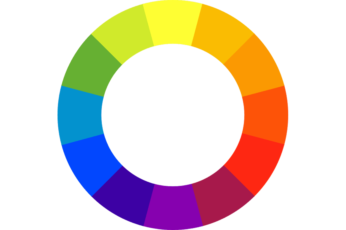 Circle made with 12 colors.
