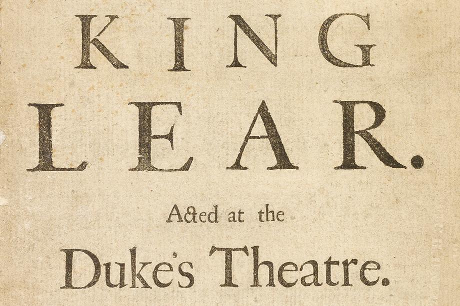 Cover of "KING LEAR. Acted at the Duke's Theatre."